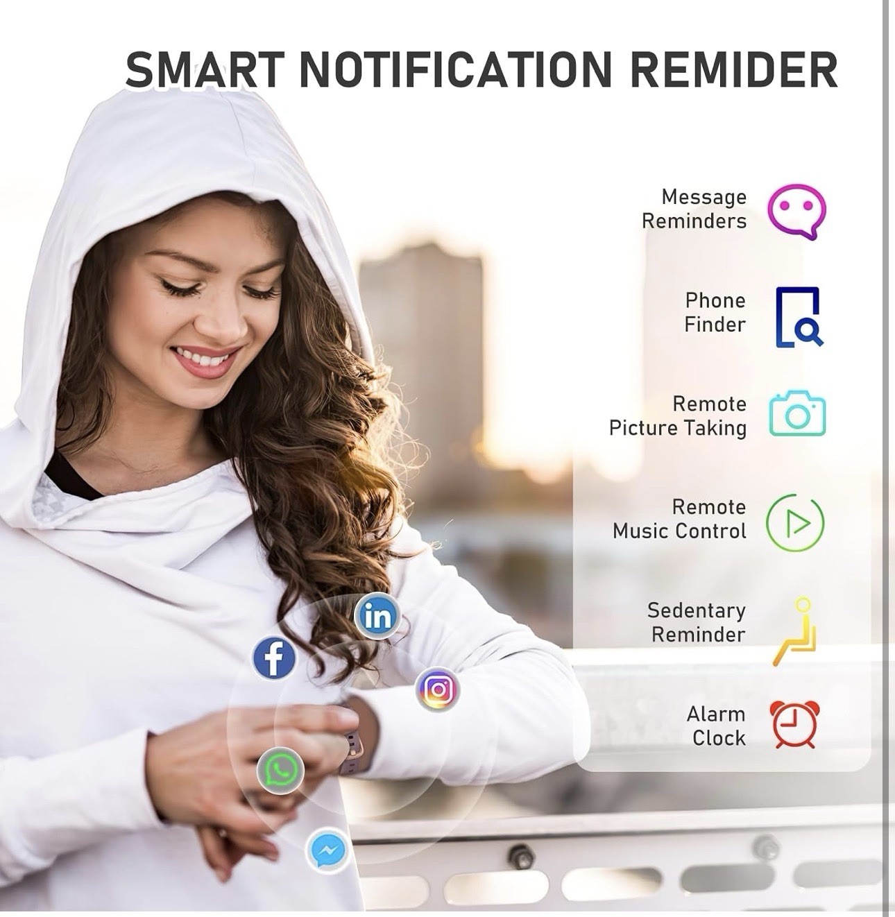 Fitness Tracker with 24/7Heart Rate, Blood Pressure, Sleep Tracking, Calorie.