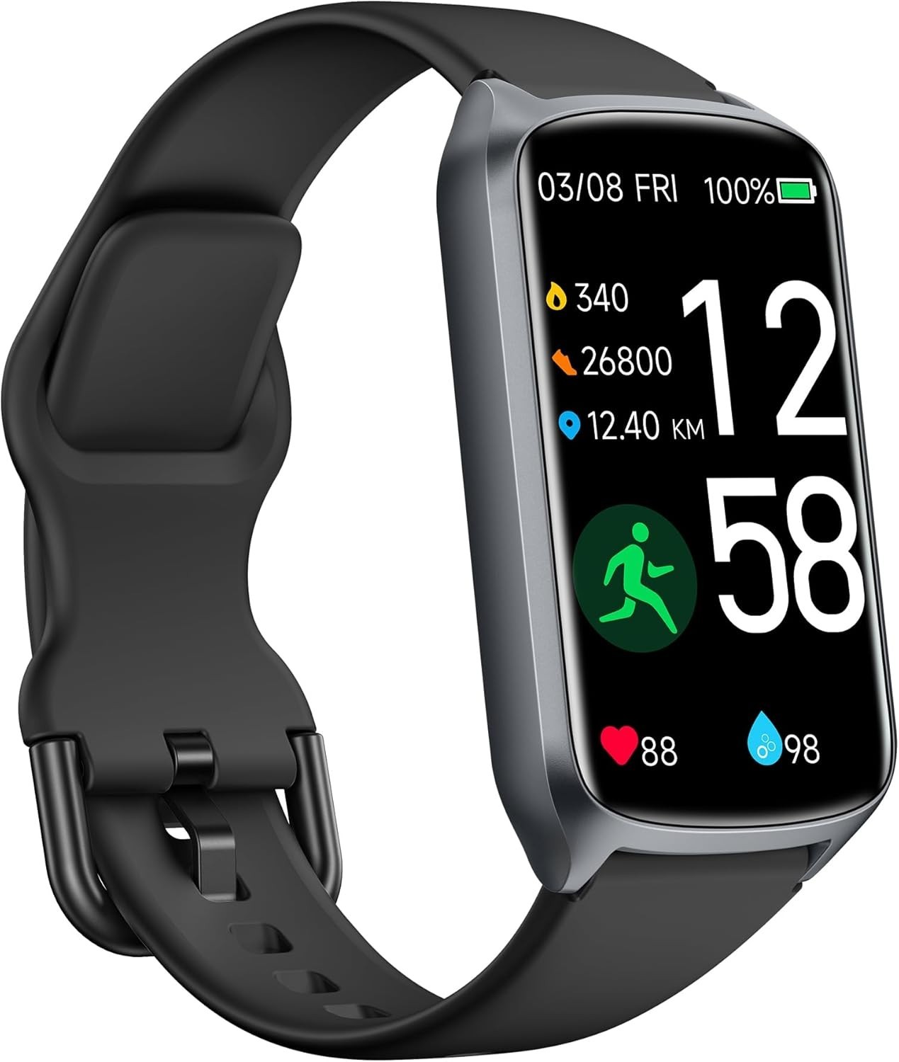Health Fitness Tracker with 24/7 Heart Rate, Blood Oxygen, Blood Pressure, Sl…