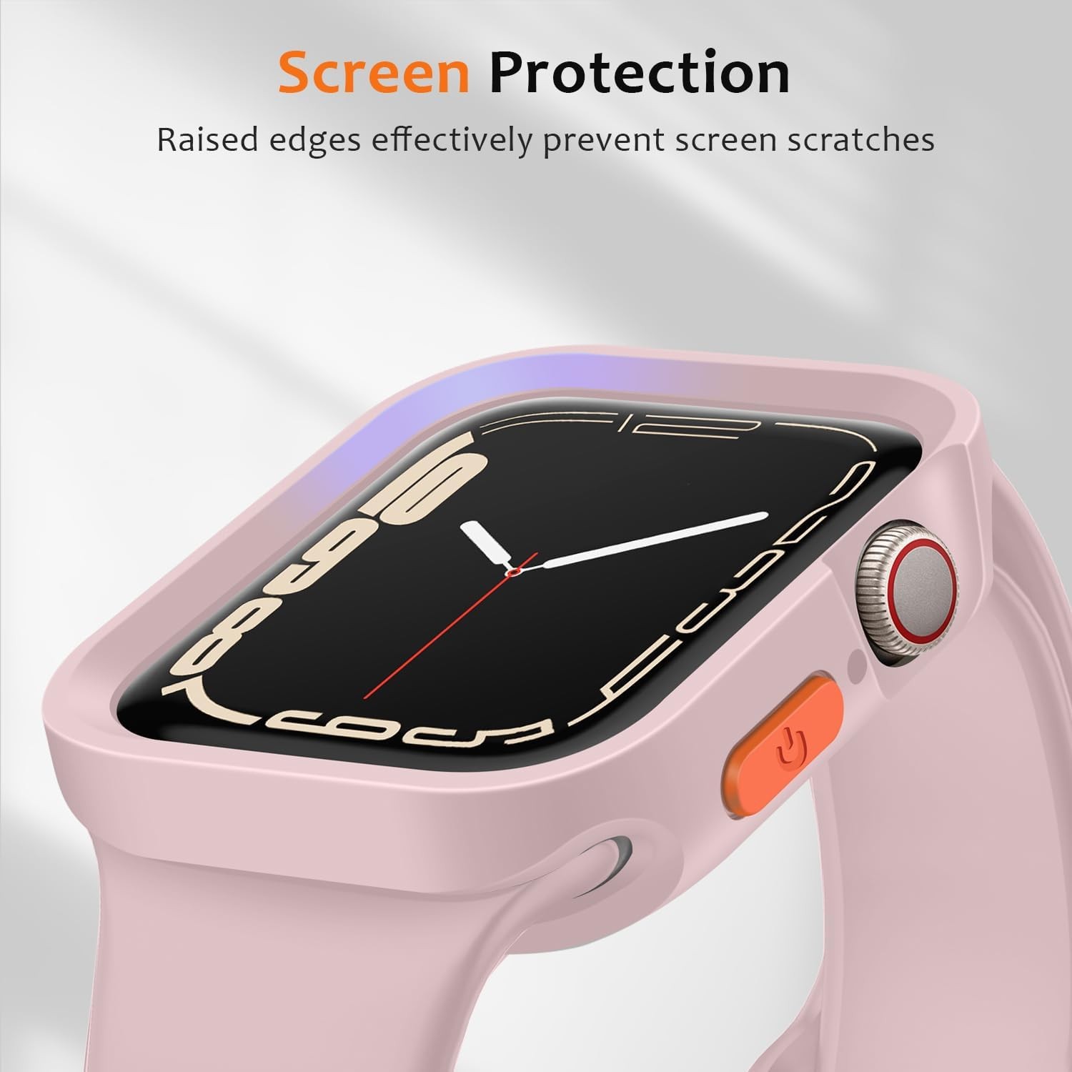 Rugged Case for Apple Watch 41mm 40mm Soft Flexible TPU Shockproof Bumper Cover