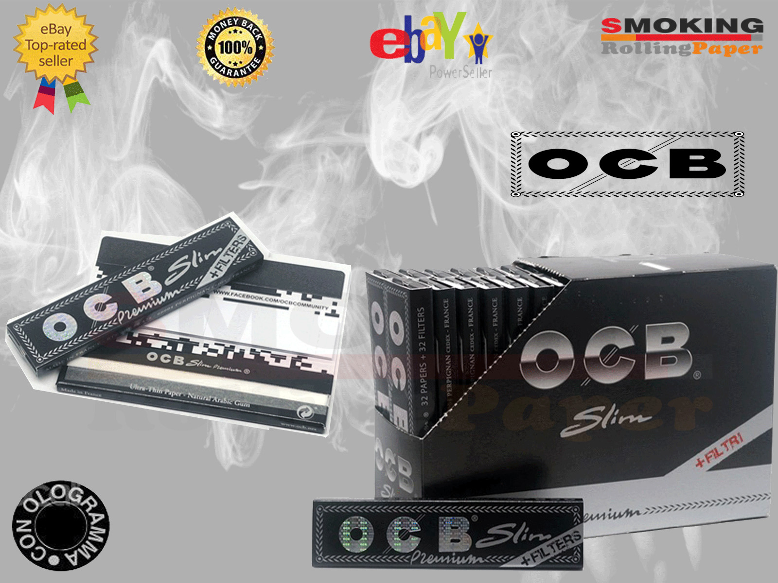 Cartine OCB PREMIUM KING SIZE SLIM E FILTRI IN CARTA DA – 32 LIBRETTI