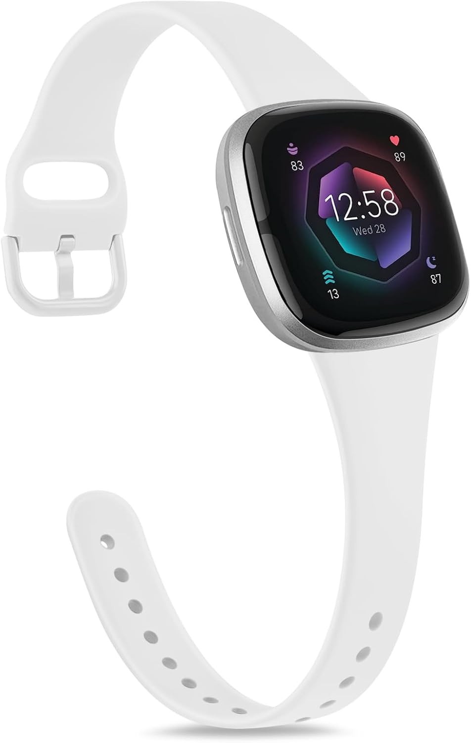 Soft Silicone Strap for Fitbit Sense 2, Versa 4 – Women’s Replacement Band