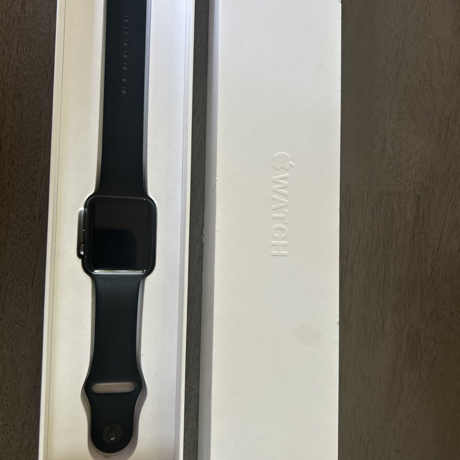 Apple Watch Series 1 A1803 Smartwatch Black Strap 42mm Untested- For Parts