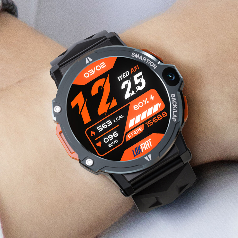 4G WIFI Smart Watch 4GB+64GB Touchscreen Men Phone Call Dual Camera Bluetooth