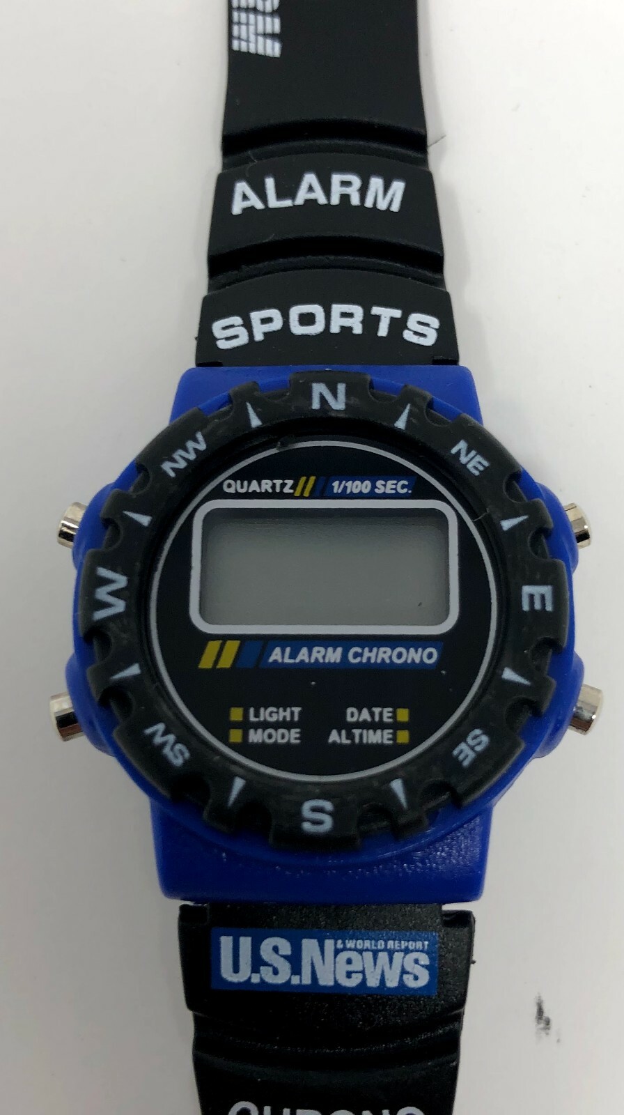 U.S. News, Multi-Alarm Sports, 1/100 Sec. Chronograph, Used Konik & Co. Watch,