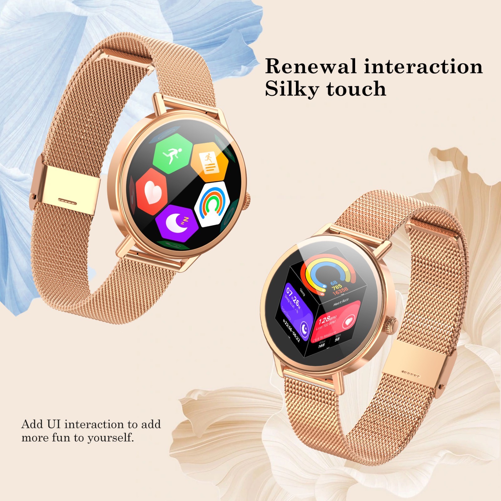 Ladys Smart Watch Women Fitness Tracker Blood Pressure Heart Rate Sport Watches