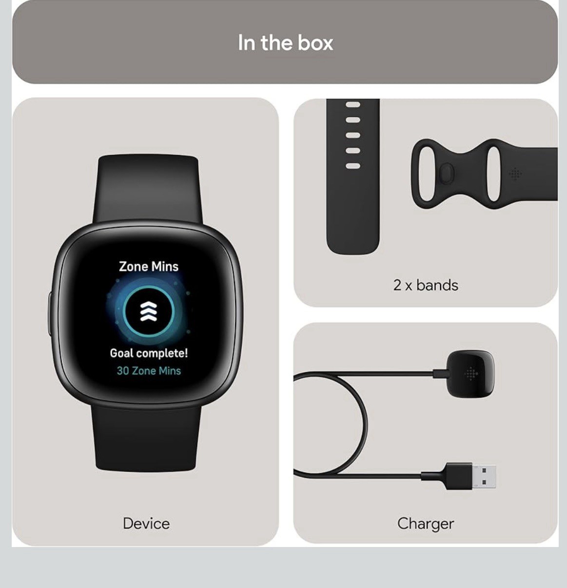 Fitbit Versa 4 Black 40mm Aluminum GPS HR SpO2 Sleep BT 4GB iOS Android