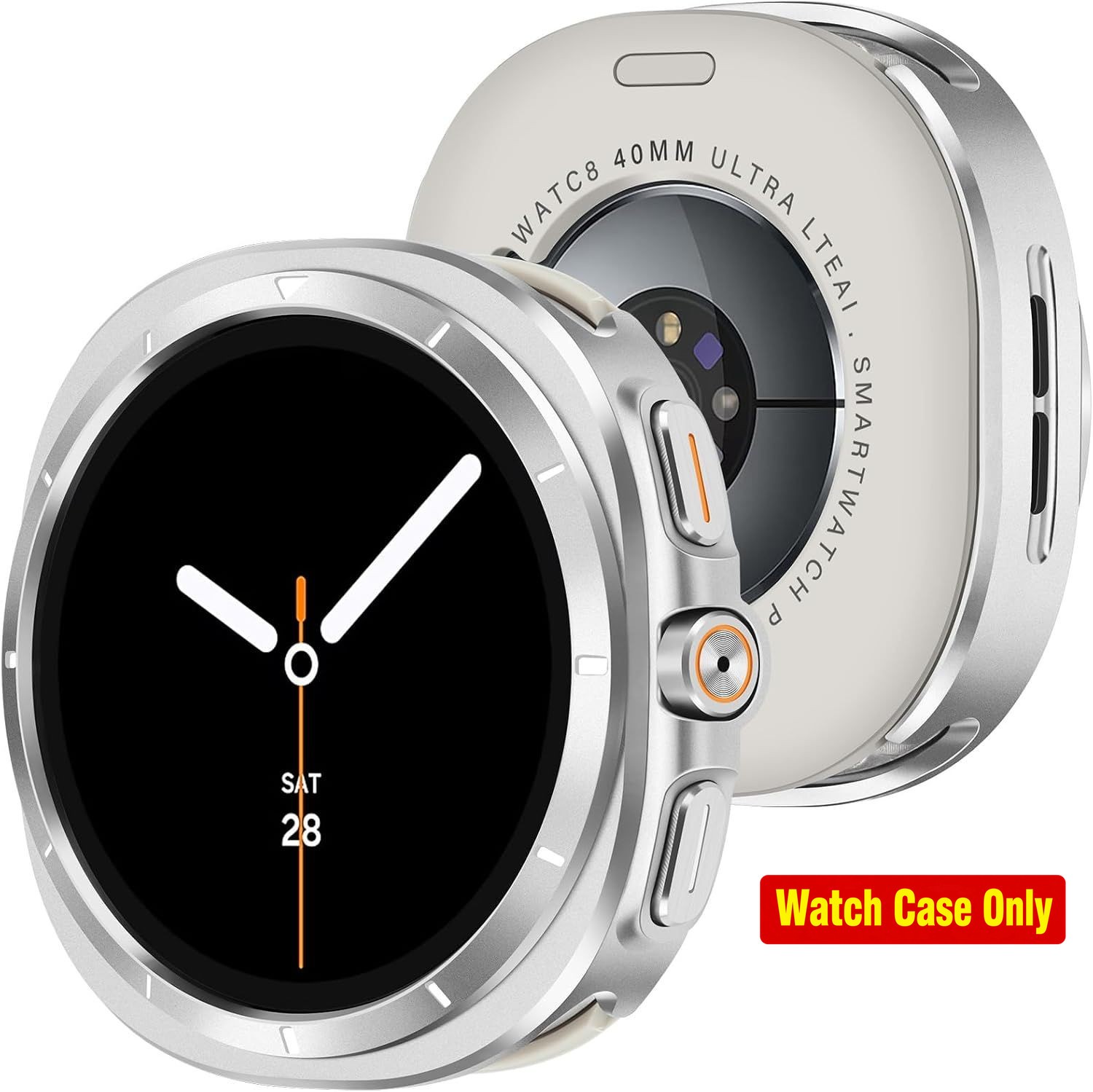 Metal Bumper Case for Galaxy Watch 40mm, Ultra Thin Protective Cover