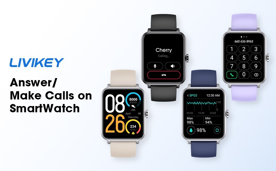 Smart Watch (Answer/Make Call) for Women Men, Fitness Tracker with Heart Rate…