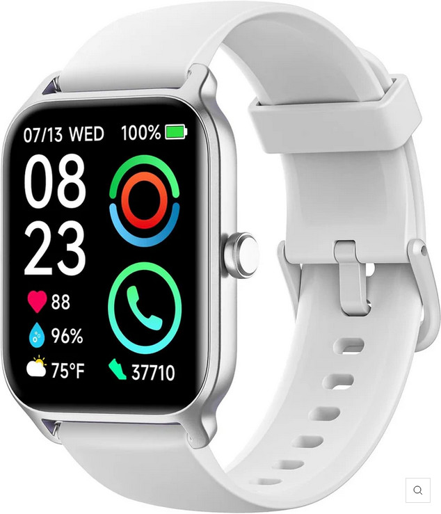 Fitpolo 1.8″ HD IDW13 Smart Watch for Women & Men – White