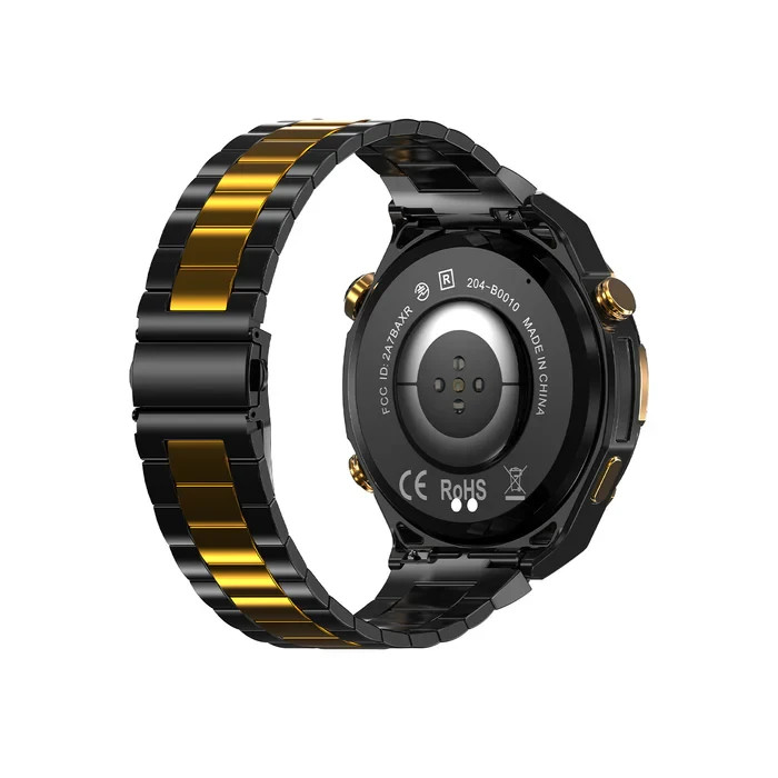 Smart Watch Mens 1.43″ AMOLED Built-in GPS Flashlight Compass, Bluetooth Calls
