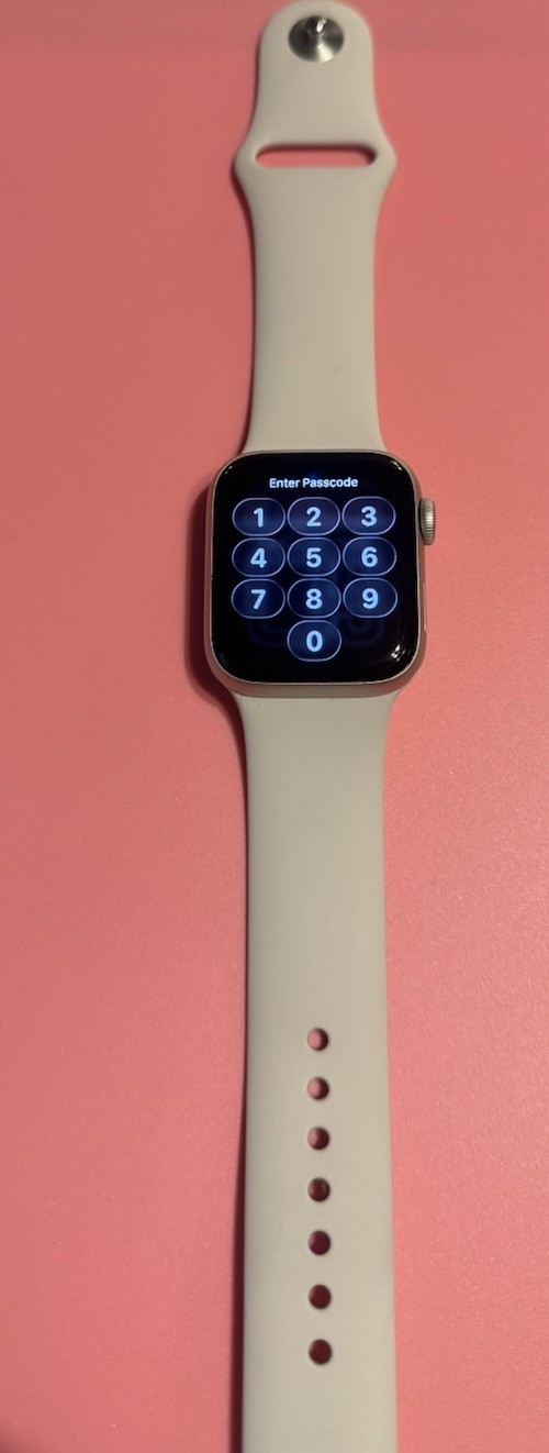 Apple Watch SE (2nd Gen) GPS 40mm Silver Aluminum Case White Band Unlocked