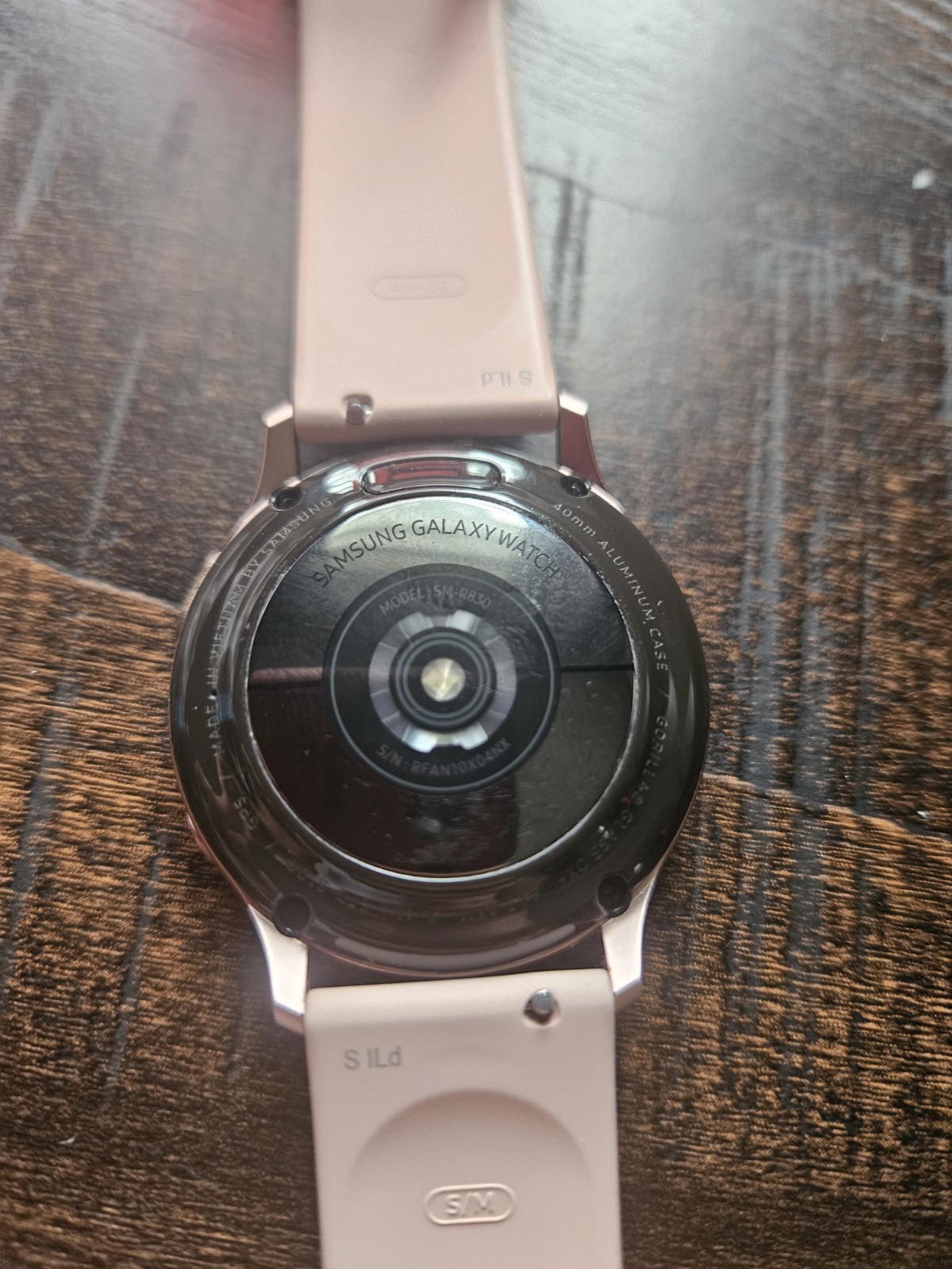 Samsung Galaxy Watch Active2 40mm Pink Aluminum Case, Pink Silicone Band