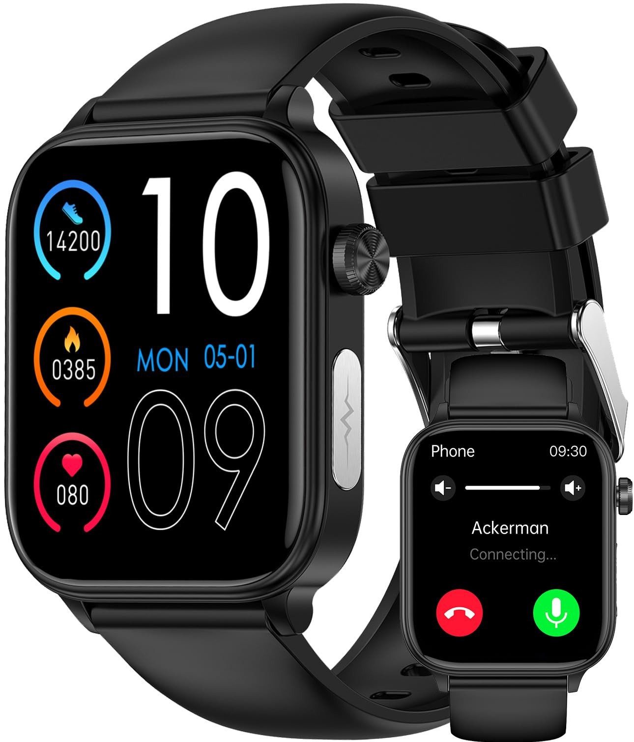 Geelouxian ET570 Smartwatch 1.96″ HD Touchscreen IP68 Waterproof Black for