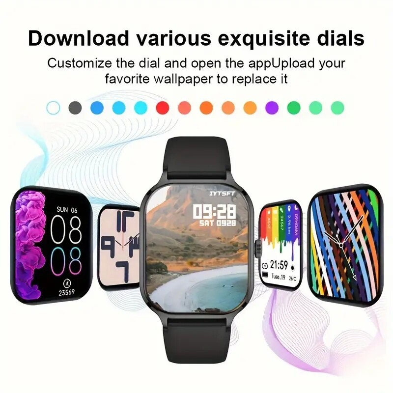 Smart Watch For iPhone,Android Phones,2.01″inch Full Touch Screen for Women/Men