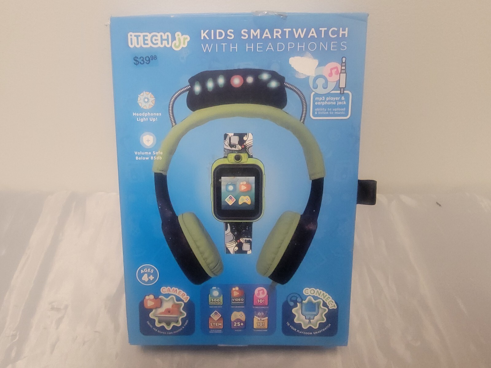 NEW Kids SMART WATCH Plus HEADPHONES iTECH Jr Green Mission Control Boys Girls