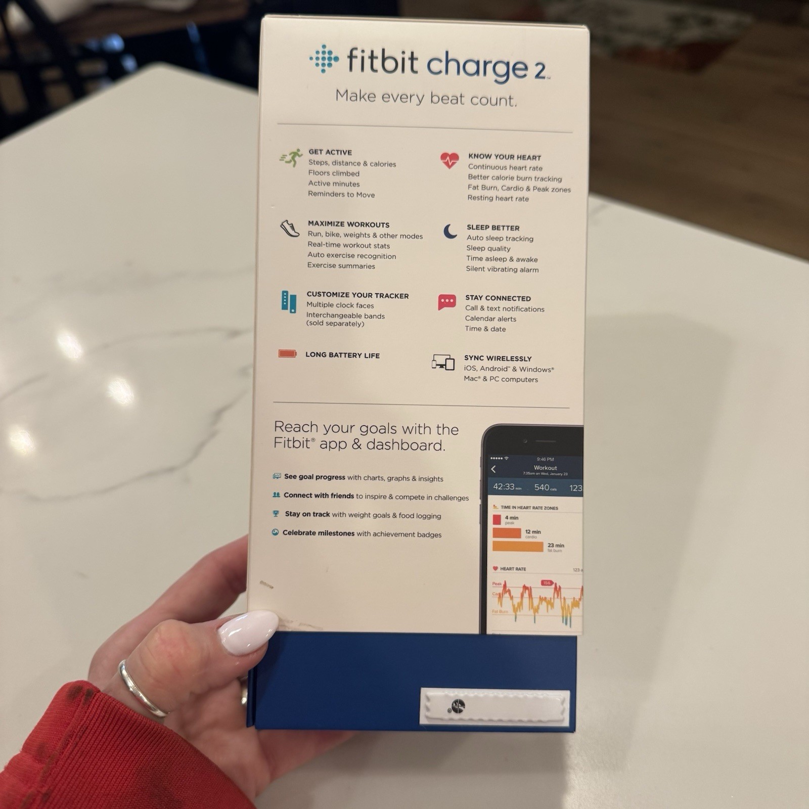 NEW Fitbit Charge 2 Heart Rate Monitor Fitness Tracker Multicolor (S + L)