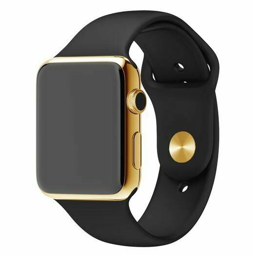 24K Gold Plated 44MM Apple Watch SERIES 4 Gold Links Band CUSTOM Free SB UNIQUE