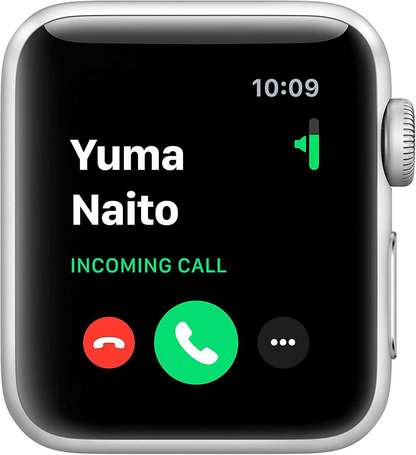 Apple Smart Watch Series 3 GPS 38 mm Silver Aluminum Case with White Sport Band.