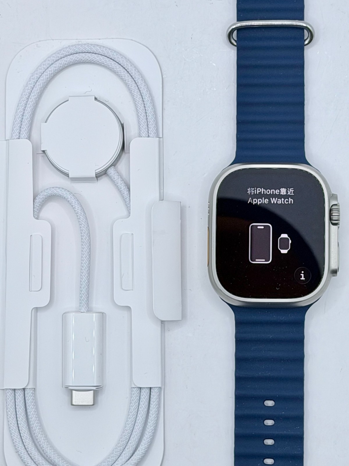 Apple Watch Ultra 2 GPS & Cellular 49mm Titanium Case with Blue Ocean Band – OB