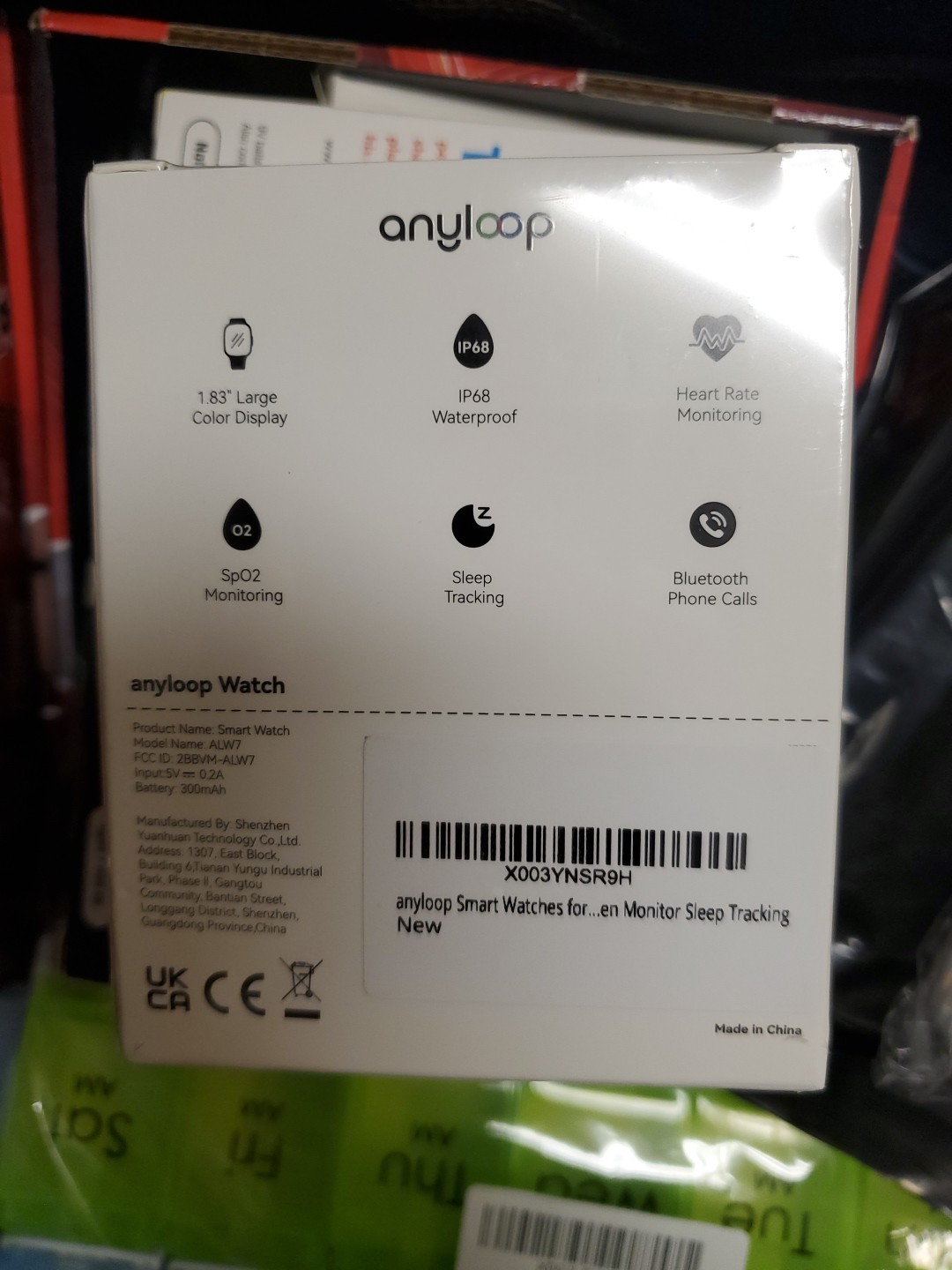Anyloop 1.83” HD Smart Watches for Men Women IP68 Waterproof Fitness Tracker