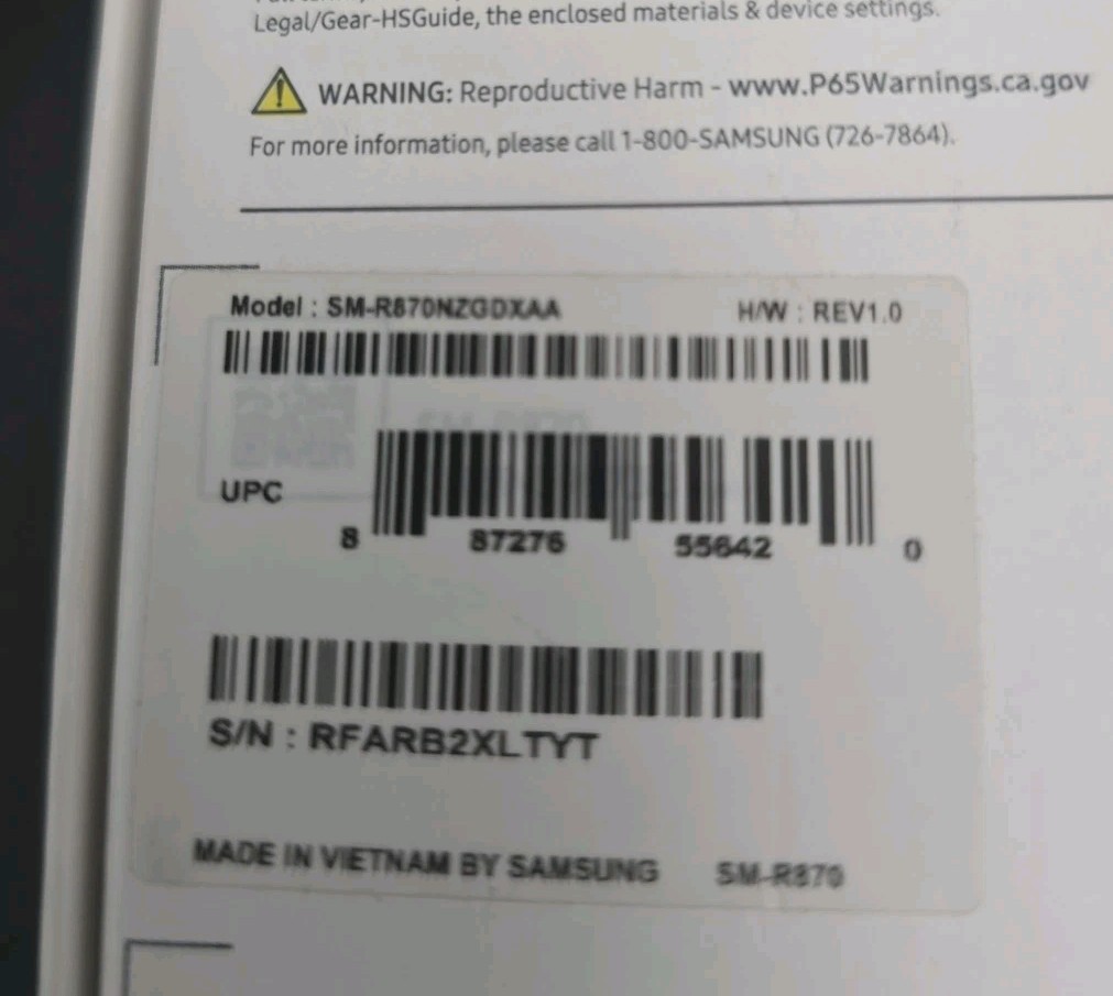Samsung Galaxy Watch4 44mm SM-R870 Forest Green Red Parts Repair Box Band