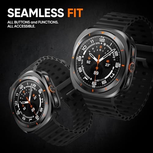 1 Pack Metal Case for Samsung Galaxy Watch Ultra 47mm Rugged Bumper with Ceramic
