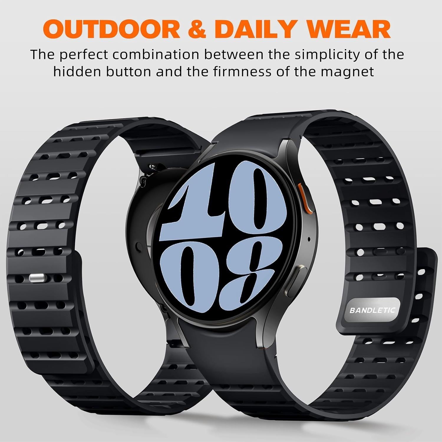 Breathable Magnetic Silicone Band for Samsung Galaxy Watch 6 40mm & 44mm