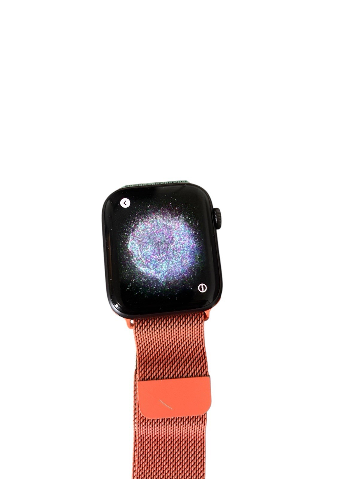 Apple Watch SE 44mm Space Gray Aluminum Case with Orange /green Sport Band