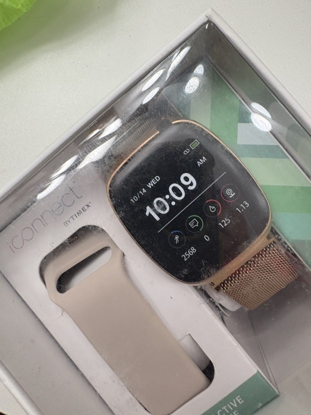 iConnect by TIMEX Premium Active Gold Smartwatch TW5M39000 With Extra Band