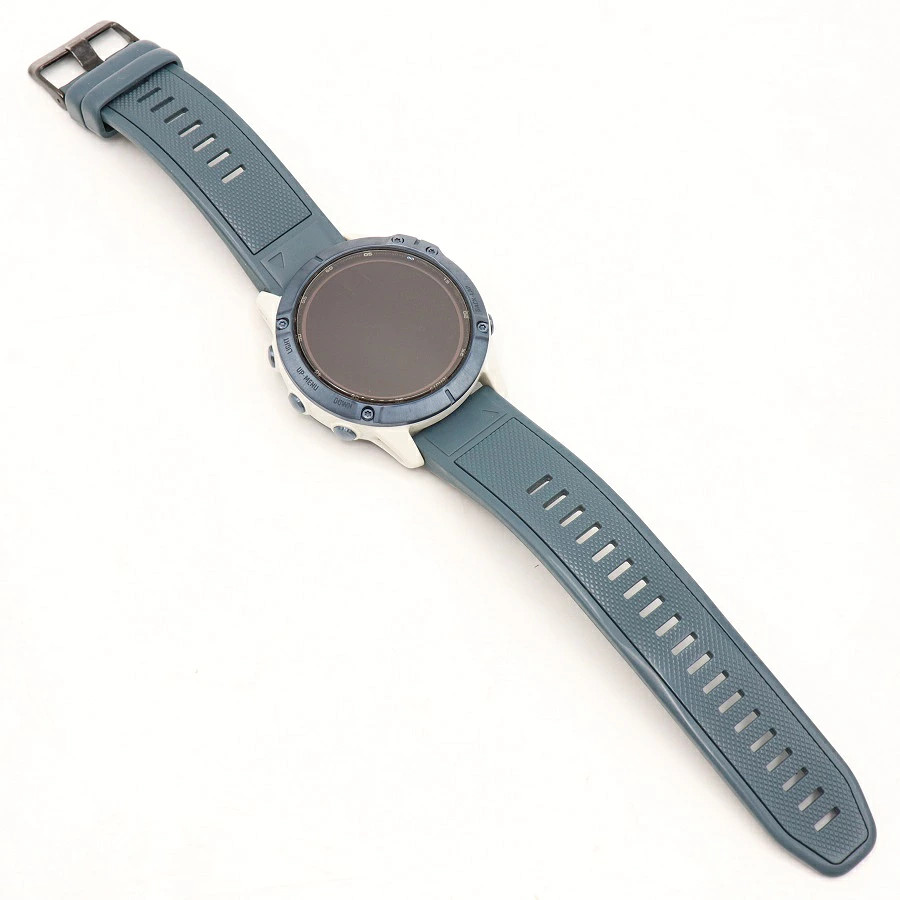 Garmin fenix 6 Pro Dual Power 010-02410 White and Blue Used GPS Smartwatch