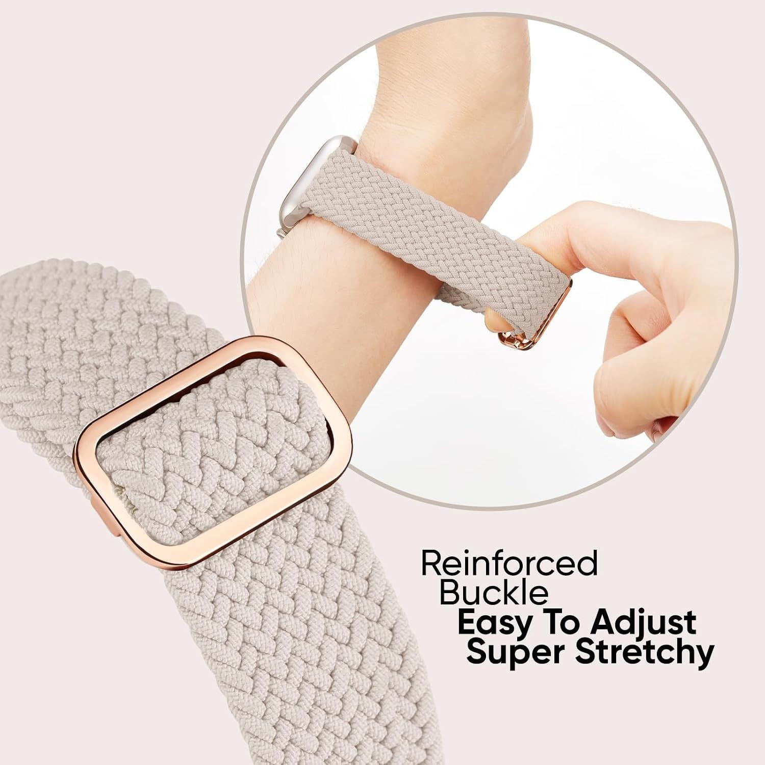 6 Pack Braided Stretchy Strap Compatible with Apple Watch 38mm 40mm 41mm
