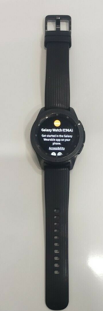 Samsung Galaxy Watch w/ Black Sports Band, 42mm WIFI – Ships Today!