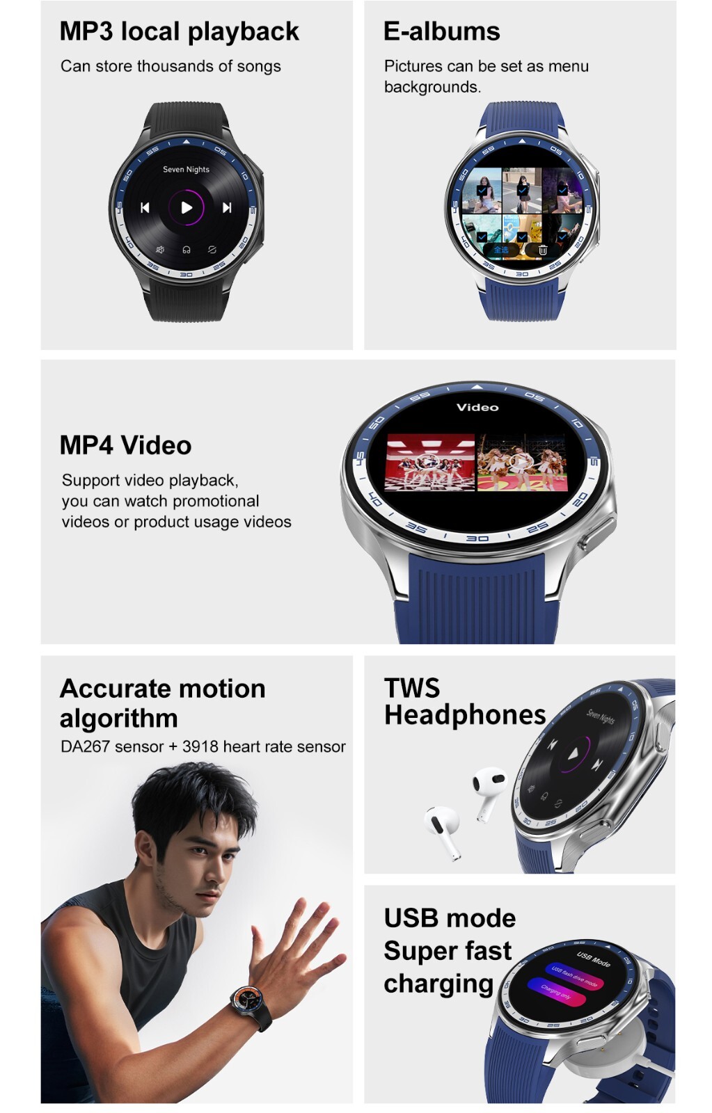 2024 Smart Watch Answer/Make Call for Android iPhone, 1.43″ AMOLED HD Screen