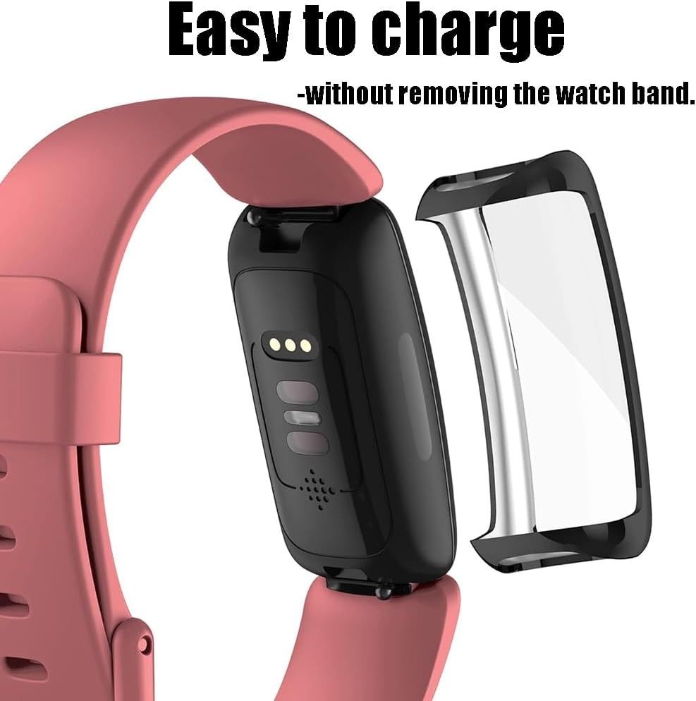 2-Pack Screen Protector Case for Fitbit Inspire 3 40mm Ultra-Thin Bumper