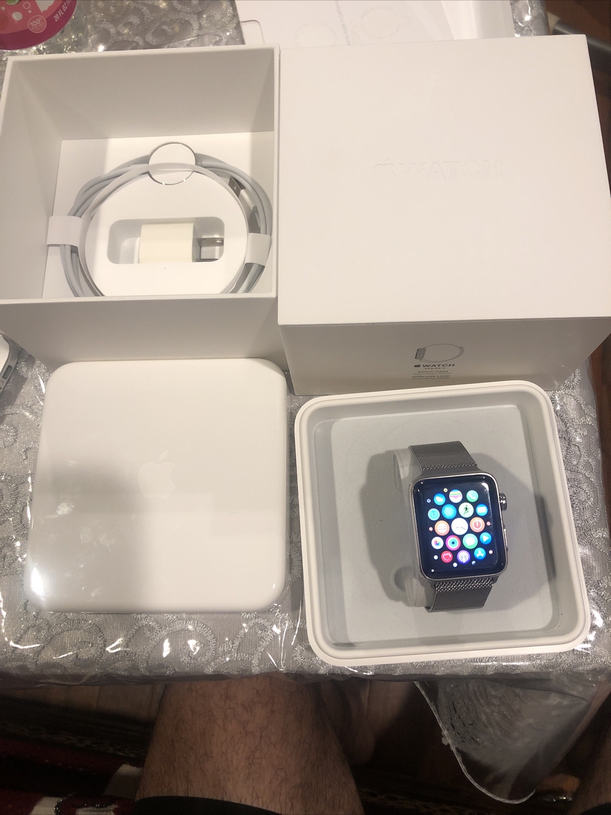Pre-Owned Apple Watch Series 2 42mm Stainless Steel Case Silver Milanese Loop