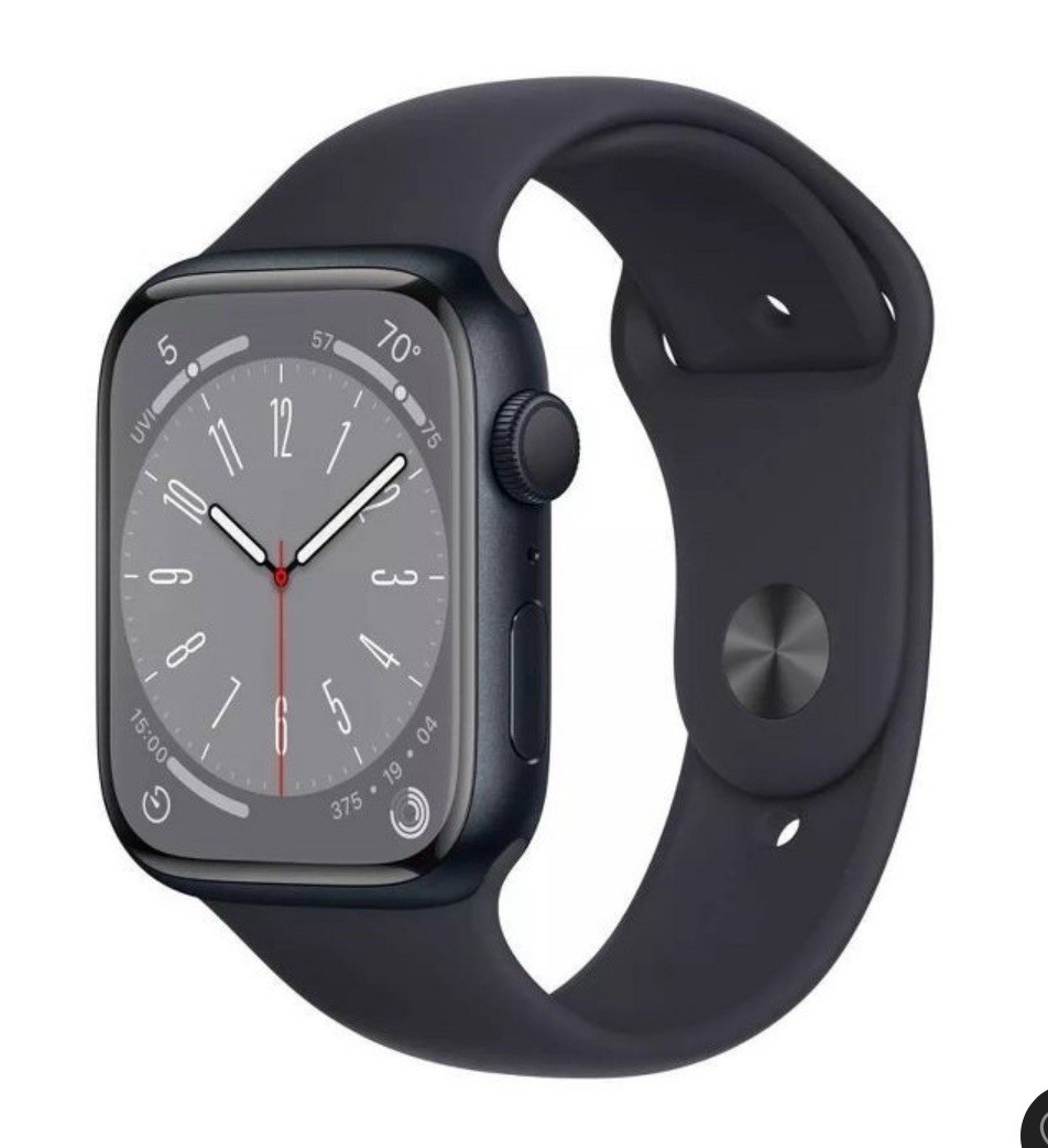 Apple Watch Series 8 41mm Midnight Aluminum Case with Sport Band, S/M (GPS)…