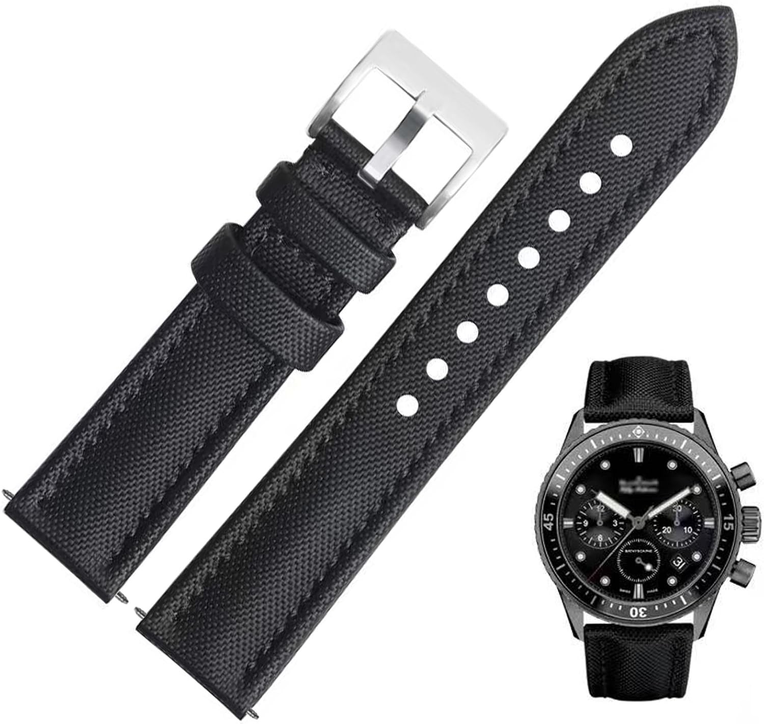 Case For Universal Replacement Watch Band 18mm 19mm 20mm 21mm 22mm Hybrid Nylon