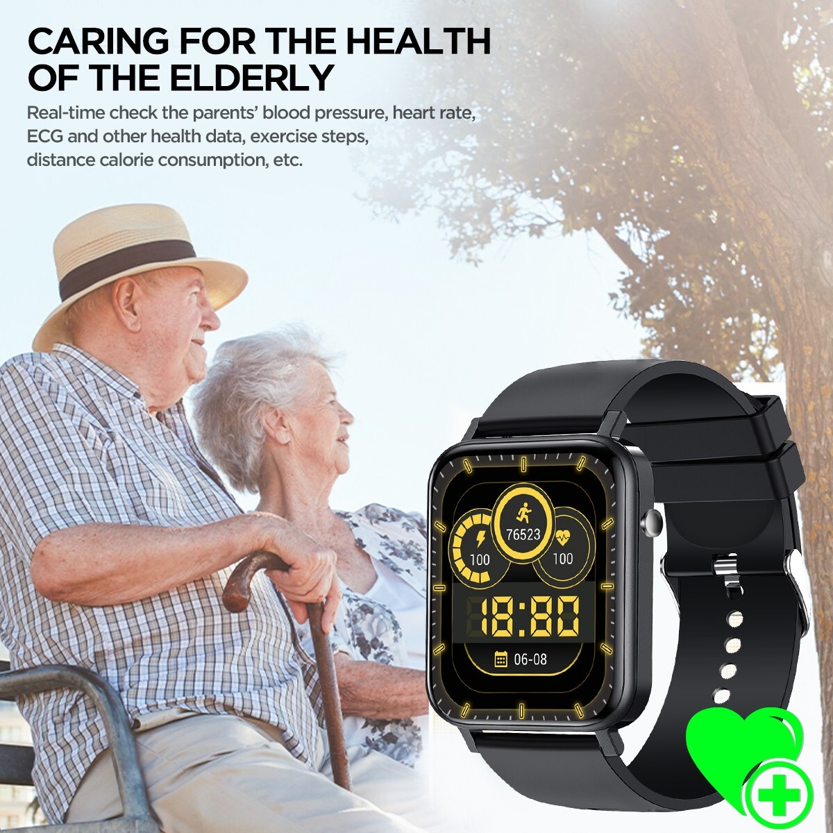 Smart Watch Heart Rate Blood Pressure Oxygen Sleep Sport Monitor Bluetooth Watch