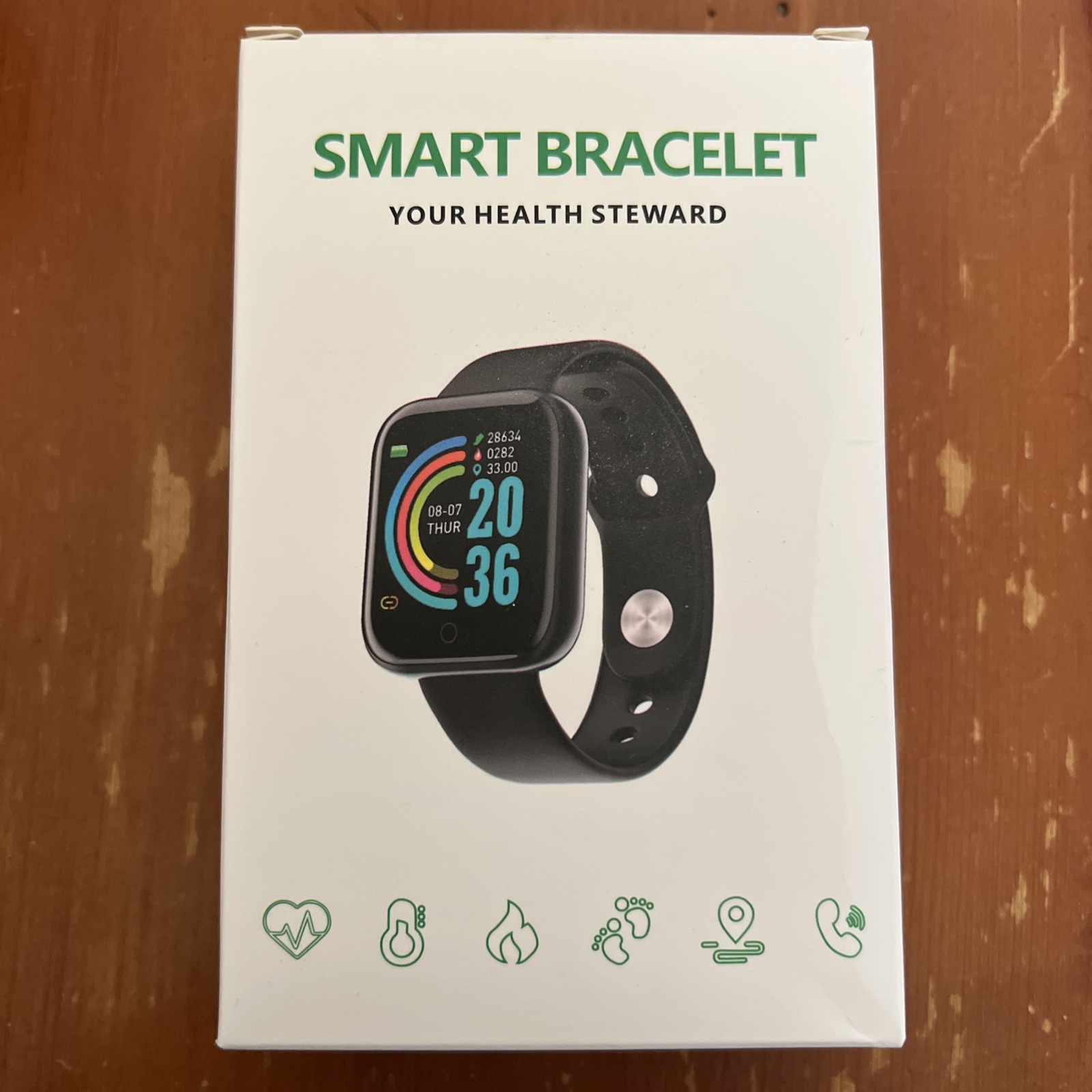 RoHS Brand Smart Watch- Silver & Black- (Smart Bracelet) New in Retail Box