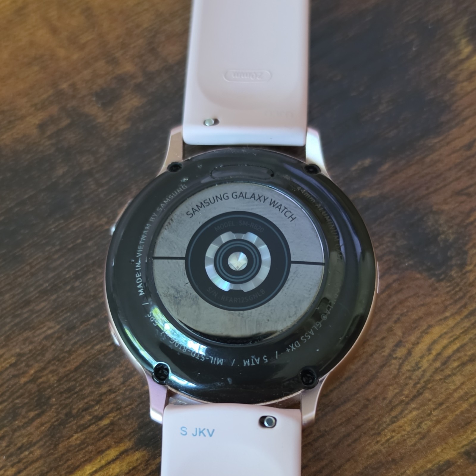 Samsung Galaxy Watch SM-R820 42mm Bluetooth GPS Pink Metal Case Silicone Band