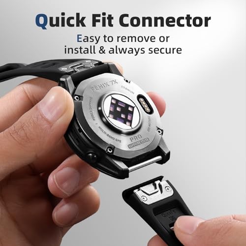 1 Pack Soft Silicone Sport Strap Compatible with Garmin Fenix 8 51mm and Fenix 3