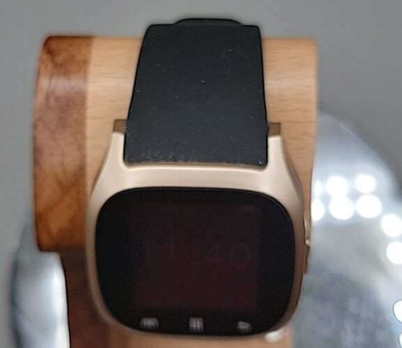 iTOUCH Classic Smartwatch Gold Case Black Silicone Band Model 3360 Tested Works