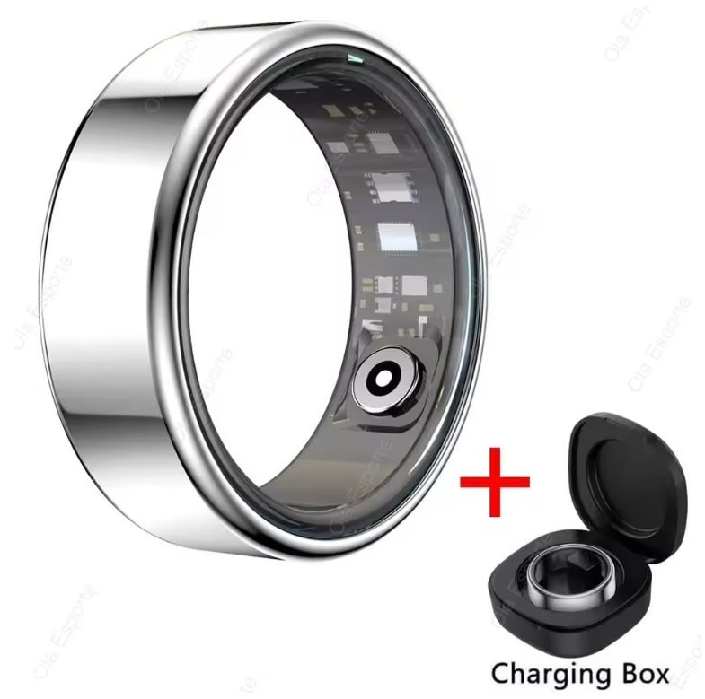 Smart Ring Men Women, Heart Rate and Blood Oxygen Monitor Smartring IP68 & 5ATM