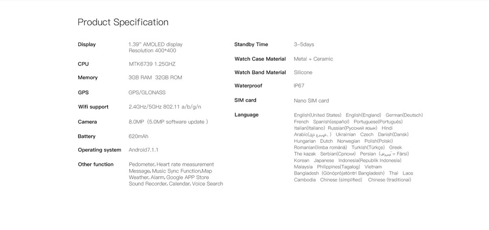 Smartwatch KOSPET HOPE 3GB+32GB