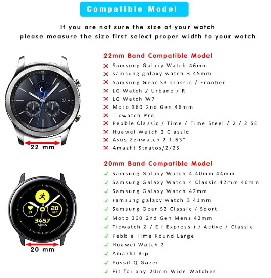 Leather Wristwatch Band for Samsung Galaxy Watch 5 Pro/Watch 4/Classic 42mm 46mm