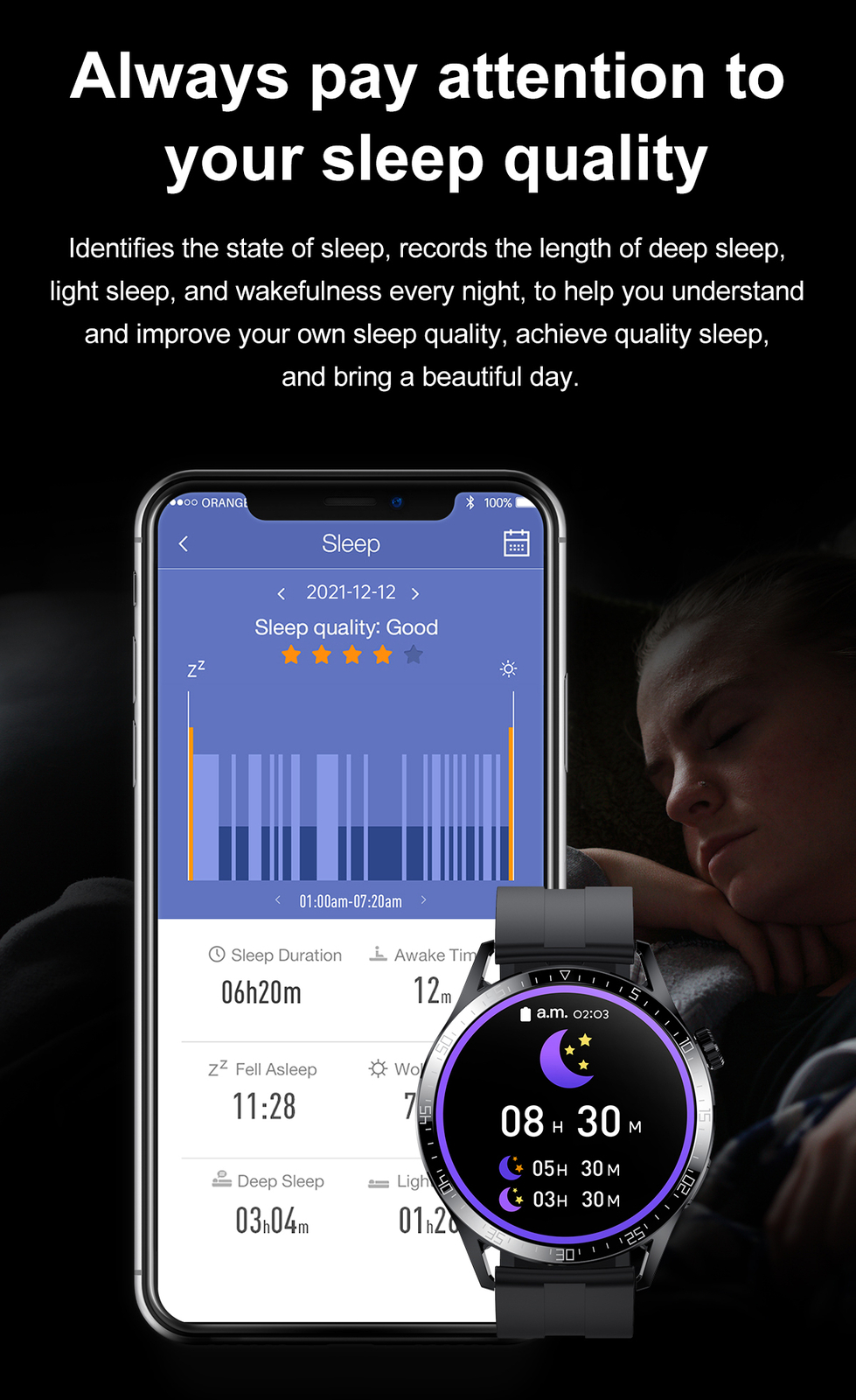 Smart Watch Bluetooth Call Wristwatch Sport Fitness Tracker Touchscreen Bracelet