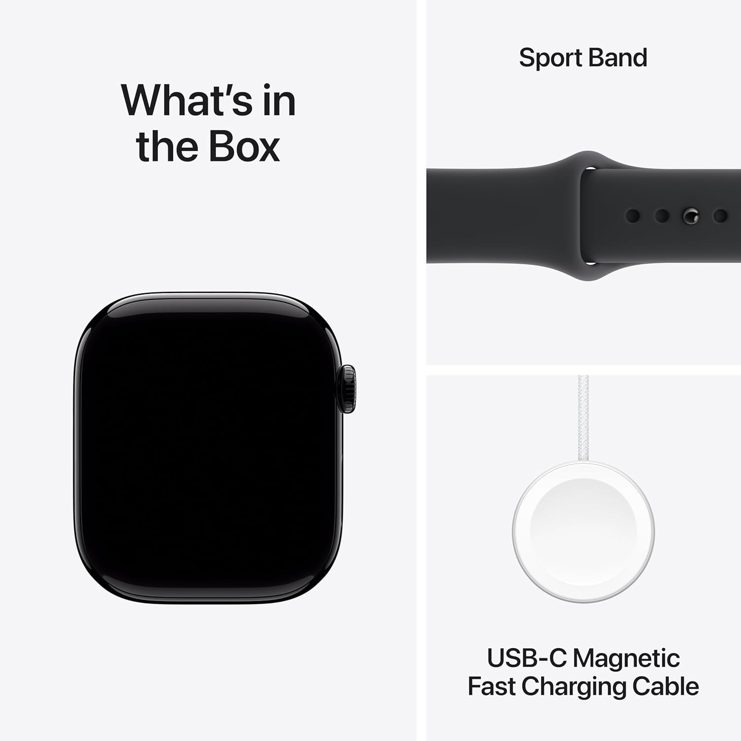 New Apple Watch Series 11 46mm GPS Jet Black Case w Black Sport Band – SEALED