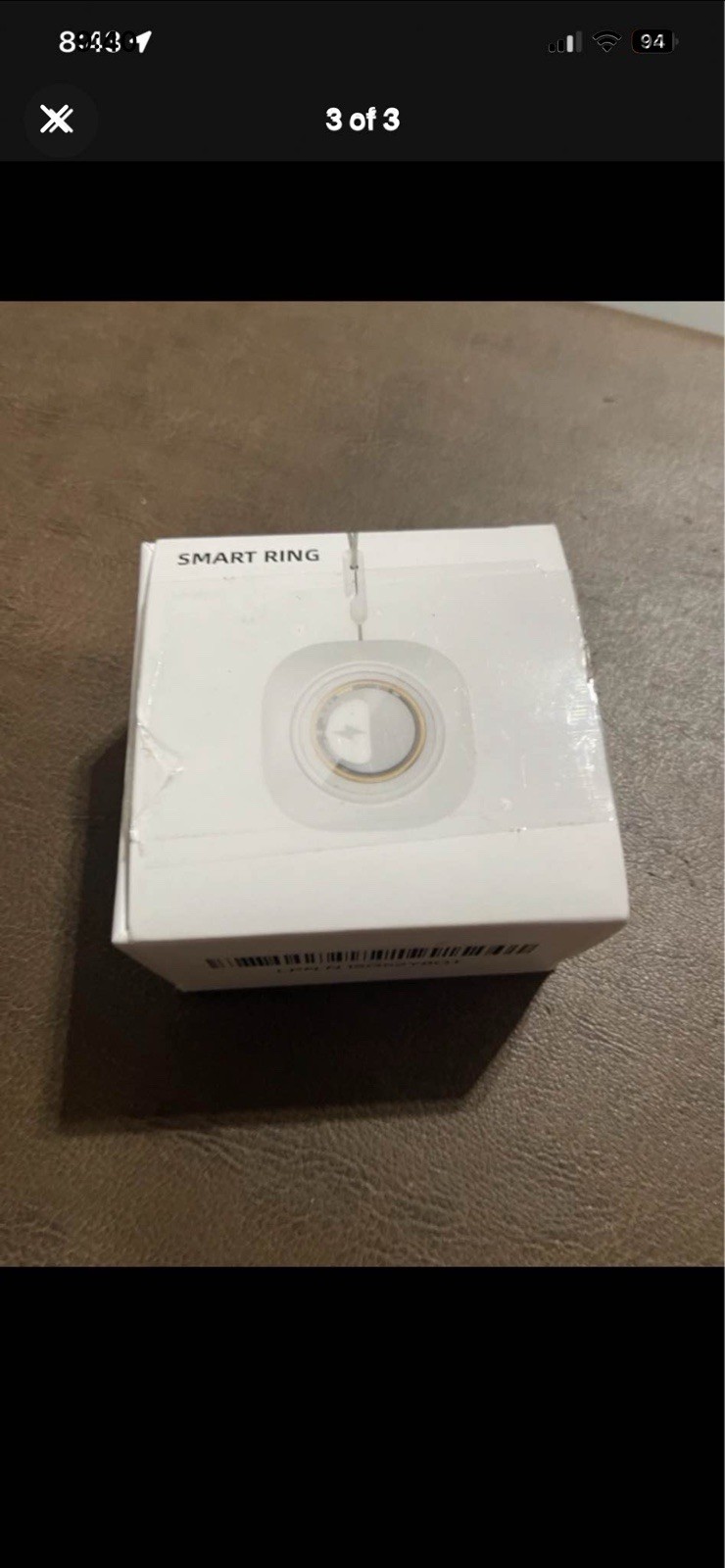 Smart Ring Health Tracker with LED Display Screen, IP68 Waterproof Silver SZ 13