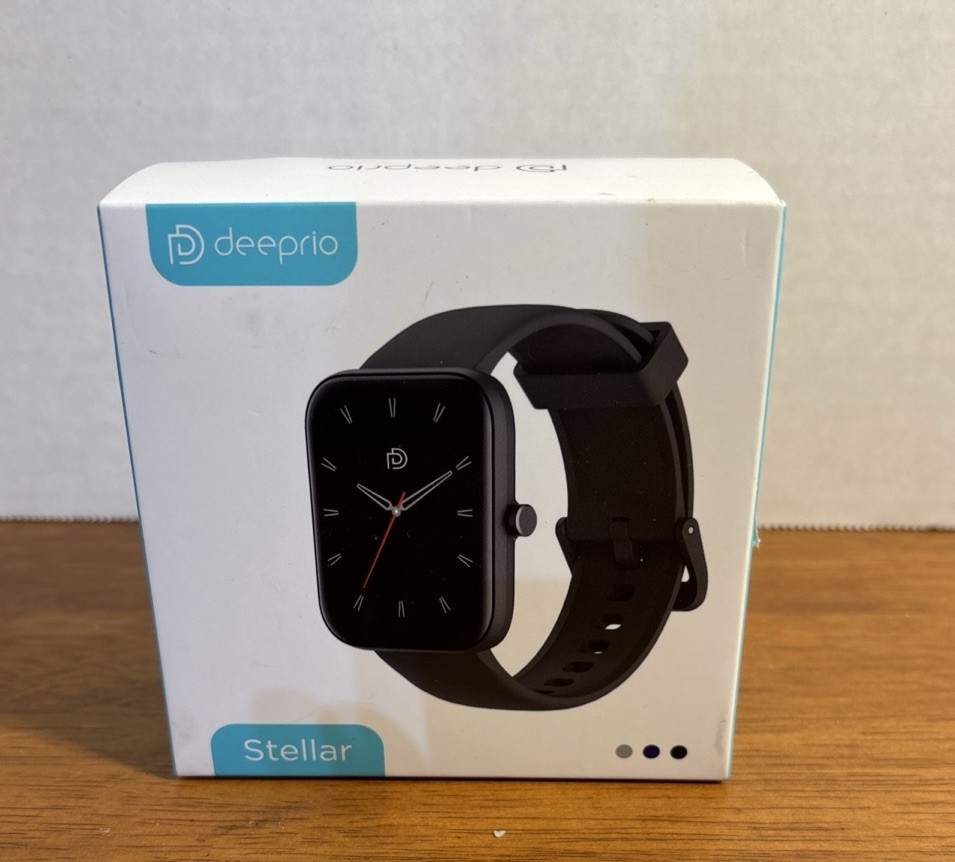 Deeprio Stellar LCZ01 Black Heart Rate Blood Oxygen Monitor Smartwatch