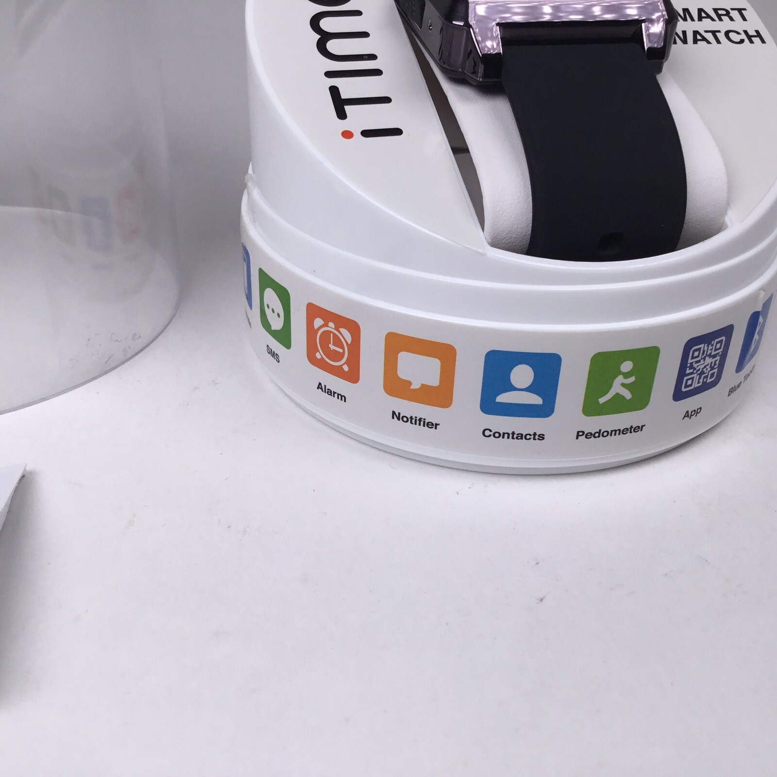 iTime Smart Watch Black Silicone Band Touch Screen Control For Android. NOB